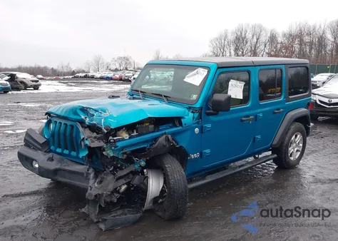 2019 Jeep Wrangler Unlimited Sport S 4X4 z USA, uszkodzony, nr VIN 1C4HJXDG1KW677817
